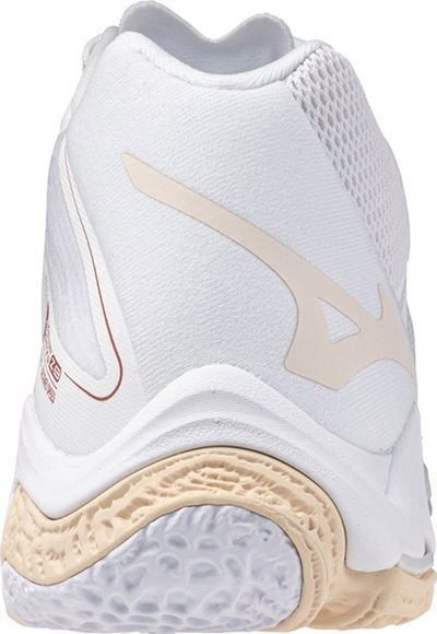 Atlete volejbolli për goca Mizuno Wave Lightning Z8 MID W, për mrena palestrës, me lidhëse, të bardha
