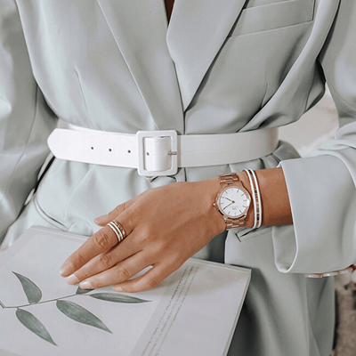Orë dore goca Daniel Wellington Iconic Link 36 DW00100209, ari rozë