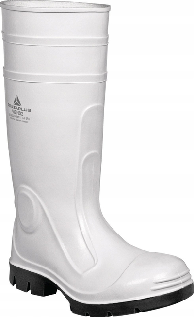 Çizme pune Delta Plus Food Safety S4 SRC, PVC, antirrëshqitëse, e bardhë