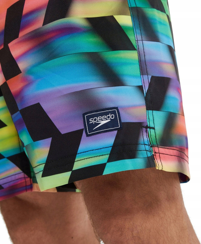 Shorce noti Billabong Men's Print Bondi Basin 20", burra, jeshile e kuqe