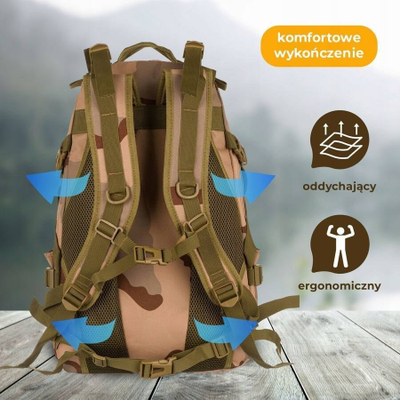 Çantë shpine ushtarake Peterson, najlon 900D, sistem MOLLE, kamufllazh