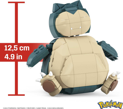 Set ndërtimi MEGA Pokémon Snorlax, 246 copa, figurë 10 cm, shumëngjyrësh
