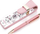 Set stilolaps MCD Pen With Case For Mom, metalik, me kuti PU, rozë