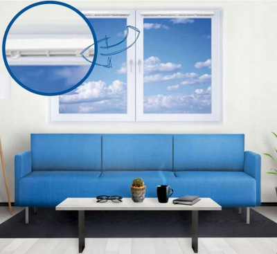 Ajrosës dritareje Awenta Slimline 4000, për dritare PVC, i bardhë