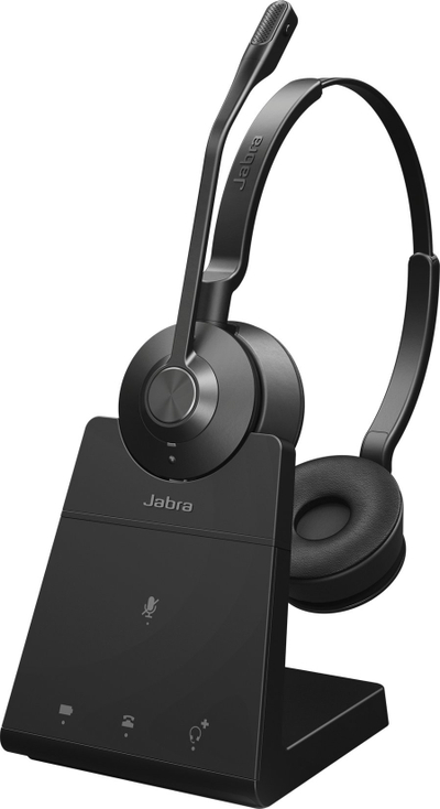 Kufje Jabra Engage 45 SE Stereo me mikrofon për zyra, ngjyrë e zezë
