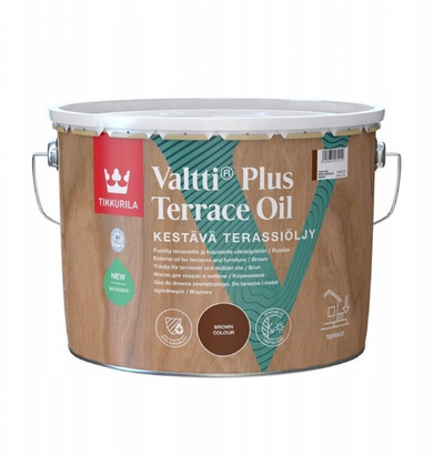 Vaj për dru Tikkurila Valtti Plus Terrace Oil, për terasa, 1L, kafe e tejdukshme