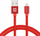 Kabllo USB Lightning Swissten Braided, 3m, 3A, e kuqe