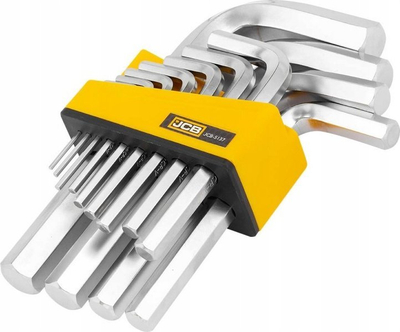 Set çelësa imbus JCB, 13 copë, 2-19 mm, metalik