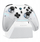 Gamepad wireless Machenike G5Pro Max, me stacion karikimi, me xhiroskop 6 bosht, i bardhë transparent