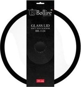Kapak tenxhere Bollire Milano BR-1124, xham 28 cm, silikoni, i zi