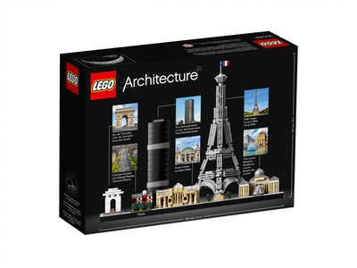 Set LEGO Architecture Paris 21044, 694 pjesë, dekorativ, shumëngjyrësh