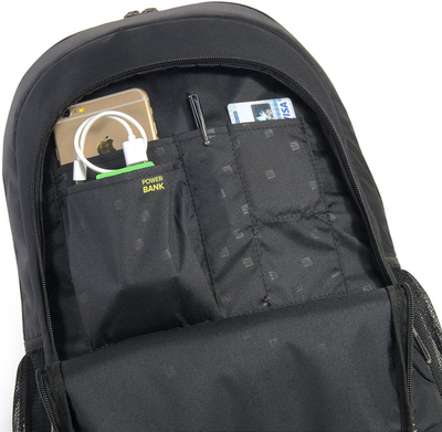 Çantë shpine Tucano Forte Large për laptop 15.6", najlon, e zezë