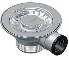 Kullues lavamani Franke me mbyllje me dorë 90mm, inox, ngjyrë argjendi
