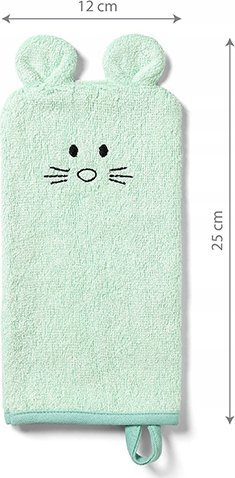 Крпа за бебе BabyOno Natural Bamboo, 25x12 cm, зелена