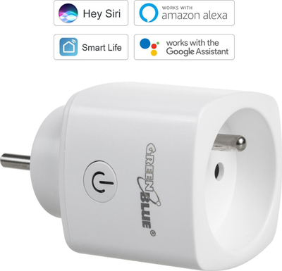 Prizë smart GreenBlue GB720E, WiFi, matje e konsumit, e bardhë