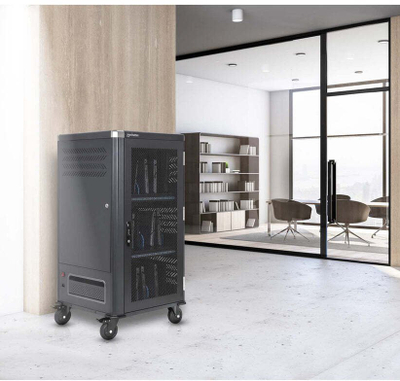Karroca Manhattan 30-Port USB-C Charging Cart, 30 pajisje, 65W, e zezë