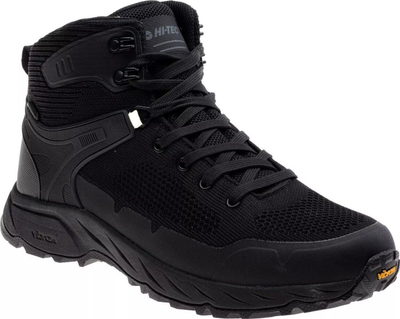 Çizme trekking për burra Hi Tec Hitket MID WP, që s’i hyn uji, taban Vibram, të zeza, nr 45