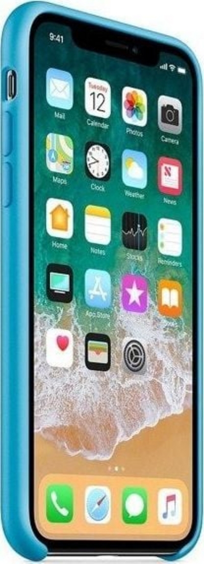 Mbështjellëse silikoni për iPhone X, XS, e kaltër
