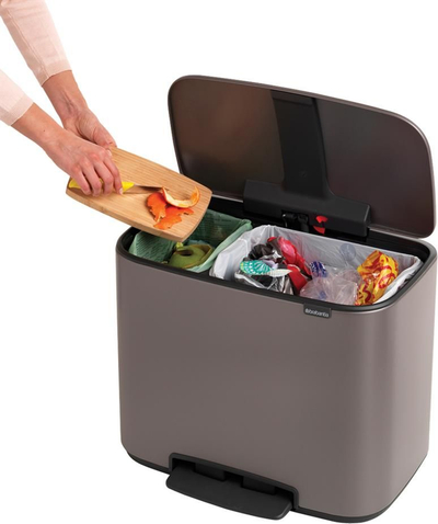 Kosh plehrash Brabantia Bo Step-On, 34L, me 2 ndarje, platin