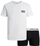 Set Jack&Jones maicë + të brendshmeACSUSTAINABLE, bardhë/zi