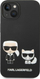 Kapak telefoni Karl Lagerfeld Karl and Choupette, MagSafe, silikon, për iPhone 14, i zi