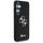 Kejs telefoni Guess Fixed Glitter Big 4G për Samsung S25, lëkurë eco, logo metal, i zi