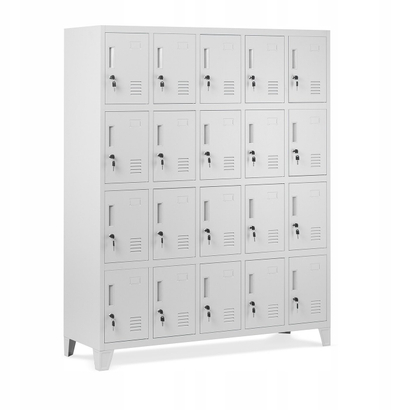 Dollap metalik magazinimi OHS ROBERT, 20 ndarje, 136x172x45 cm, gri