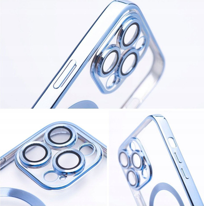 Заштитен капак Electro Mag за iPhone 16 Pro Max, компатибилен со MagSafe, сина