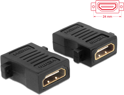 Përshtatës AV Delock HDMI - HDMI (65509), i zi