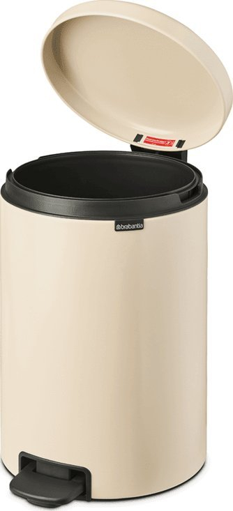 Kosh plehrash Brabantia NewIcon, 20L, me pedale, bezhë e butë
