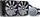 Ftohës uji për procesor Sharkoon S70 RGB, radiator 240 mm, dy ventilatorë RGB, i zi