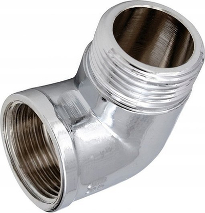 Kënd lidhës Hydroland Chrome Nipple Elbow, 1/2" F/M, krom