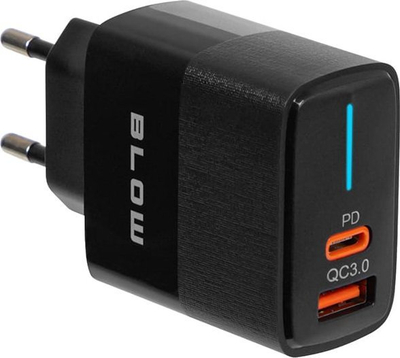 Karikues muri Blow 76-021, 20W, USB-C PD dhe USB QC 3.0, i zi