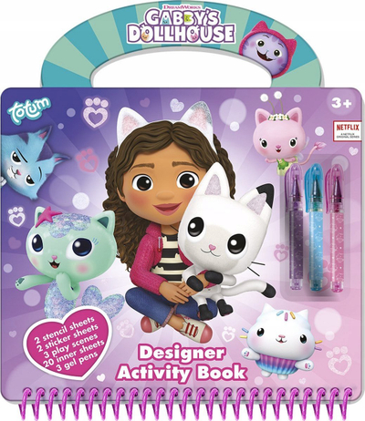 Книга за активности Totum Gabby’s Dollhouse Designer, креативен сет, шарен