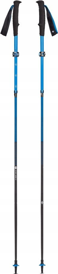 Shkopinj trekking Black Diamond Distance Carbon FLZ, 125cm, karbon, blu me të zezë