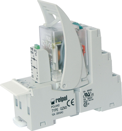 Relai ndërfaqësor Relpol PIR3-230AC-00LV, 3P, 230V AC, i gjelbër