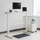 Tavolinë pune Ergo Office ER-401 W, 140 x 60 cm, lartësi e rregullueshme, e bardhë