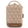 Чанта за во рака Guess GCube Stripe, синтетичка кожа, со USB порта, кафеава