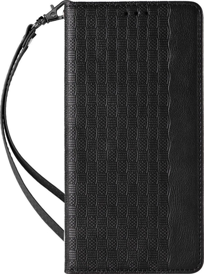 Mbulesë-portofol Hurtel Magnet Strap Case për Samsung Galaxy S23, me kapak, me qëndrim, e zezë