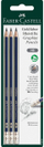 Lapsa grafiti Faber-Castell Goldfaber 116896, HB, me gomë, 3 copë