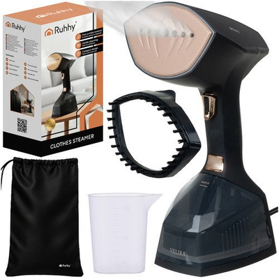 Steamer dore për rroba Ruhhy Velira 26901, 2000W, 360 ml, i zi