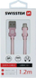 Kabllo karikimi SWISSTEN USB në USB C, 1.2m, ngjyrë argjendi