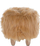 Stol lodrash WOOLLY Faux Fur, formë kafshe, me këmbë druri, bezhë rëre