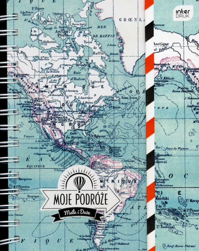 Bllok shënimesh Interdruk Traveler Maps, me spiralë, 159 x 210 mm, shumëngjyrësh