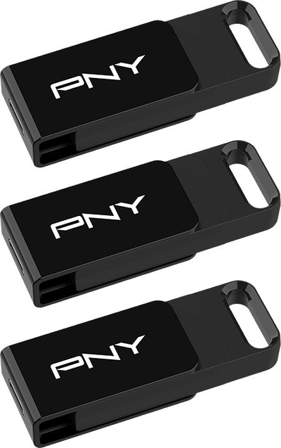 USB memorie PNY Elite 3 Pack, 128GB, USB 3.2 Type C, e zezë