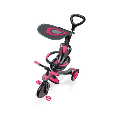 Tricikletë 4 në 1 Globber Explorer Trike, me çadër, Fuchsia
