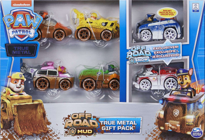 Set makina lodër PAW Patrol True Metal Off Road, 6 copë, metal die cast, shumngjyrëshe