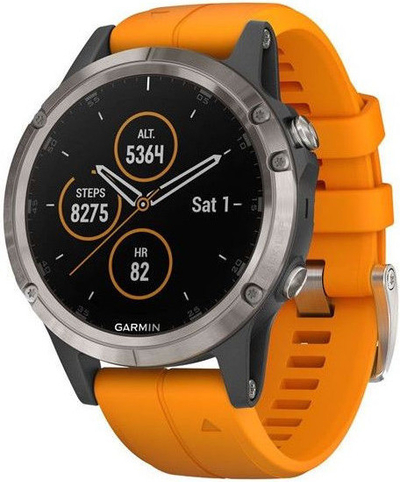 Orë e mençur Garmin Fenix 5S Plus, ngjyrë portokalli