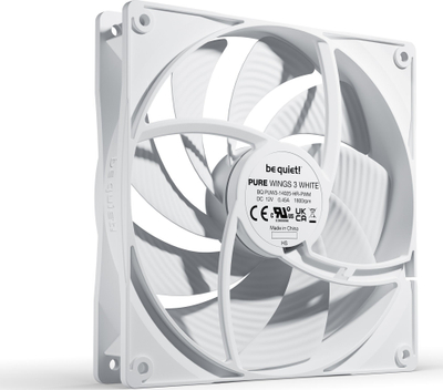 Ventilator PC be quiet! Pure Wings 3 140mm PWM, high speed, i bardhë