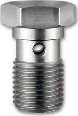 Vidë banjo HEL Single, 7/16" x 24, çelik inox, ngjyrë argjendi